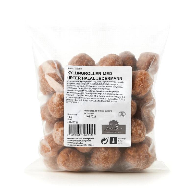 Kylling Kjøttboller Halal 1kg (4)